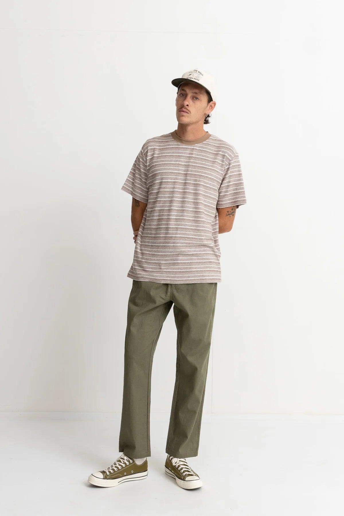 Vintage Stripe Ss T-Shirt Chocolate | Men Collective