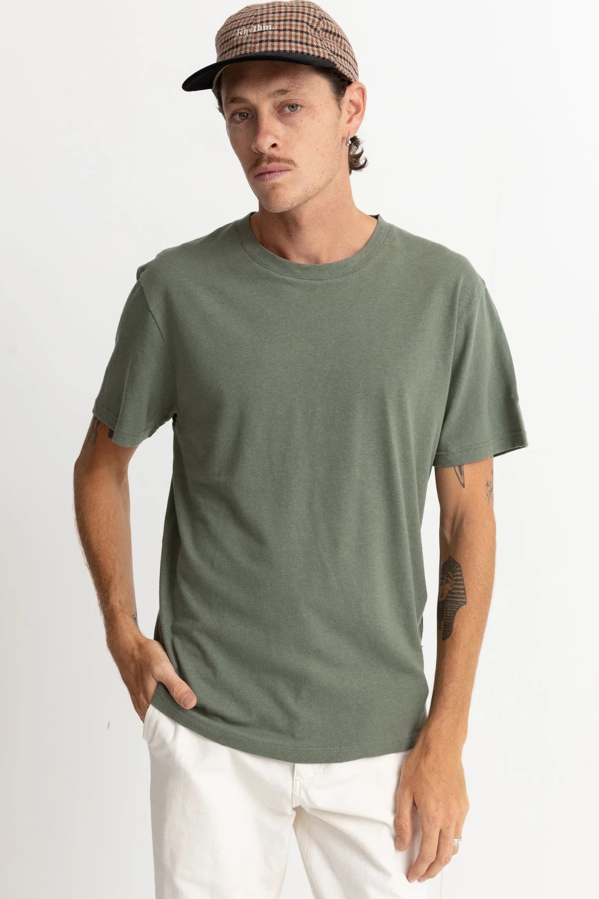 Linen Ss T-Shirt Pine | Men Collective