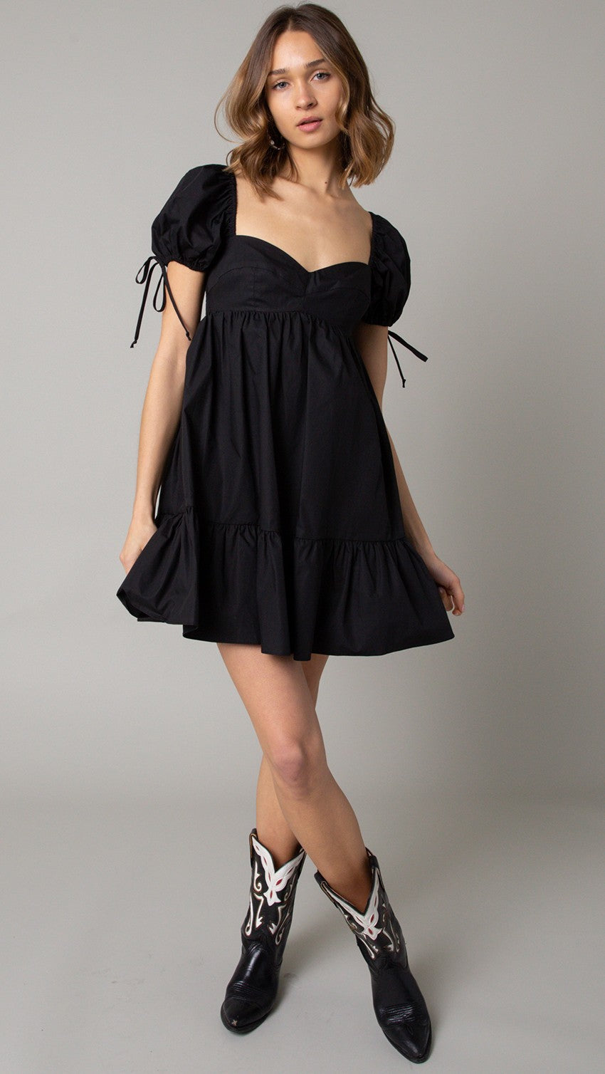 Black Baby Doll Tie Dress | Collective Request 