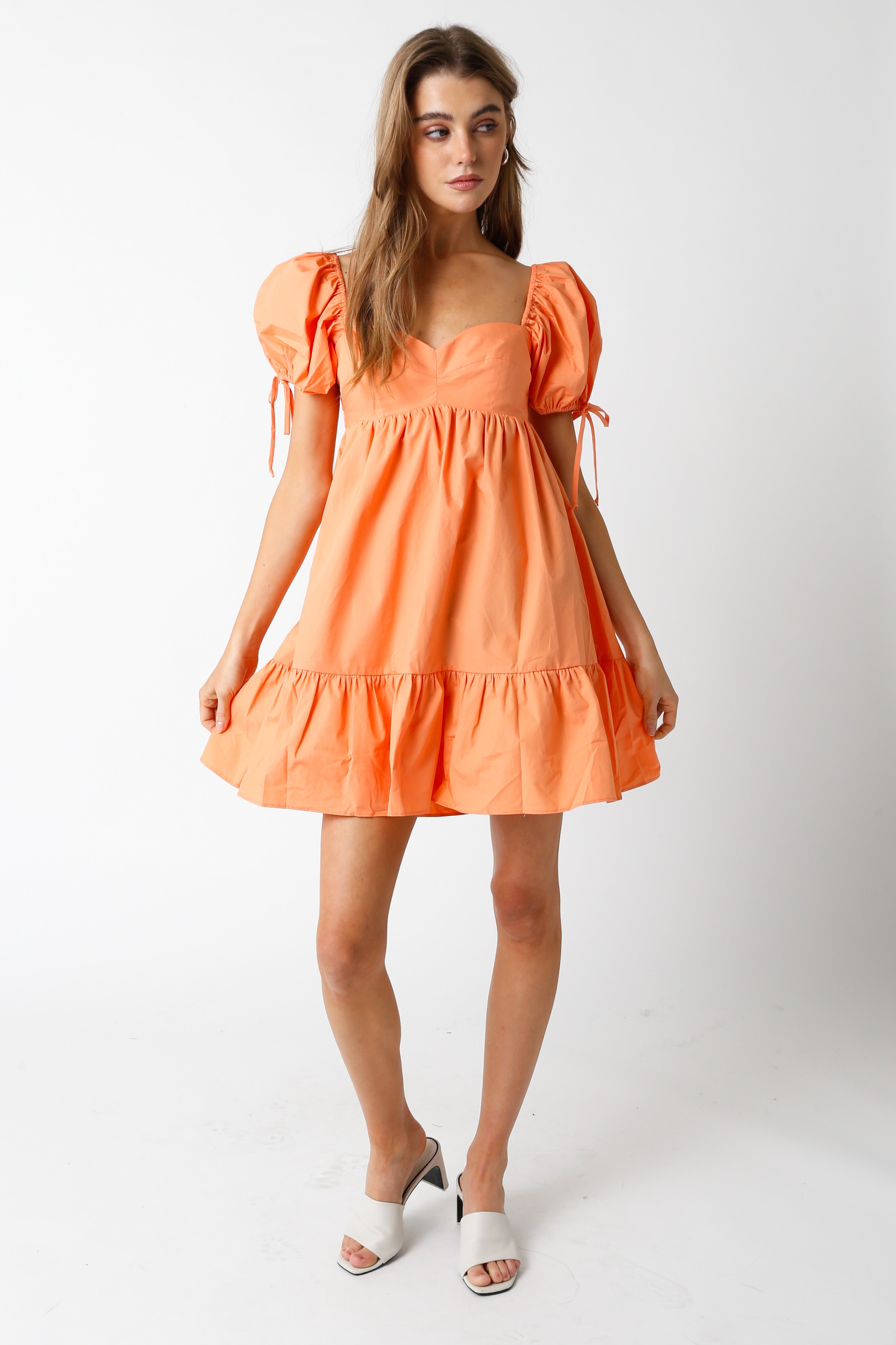 Apricot Baby Doll Tie Dress | Collective Request 