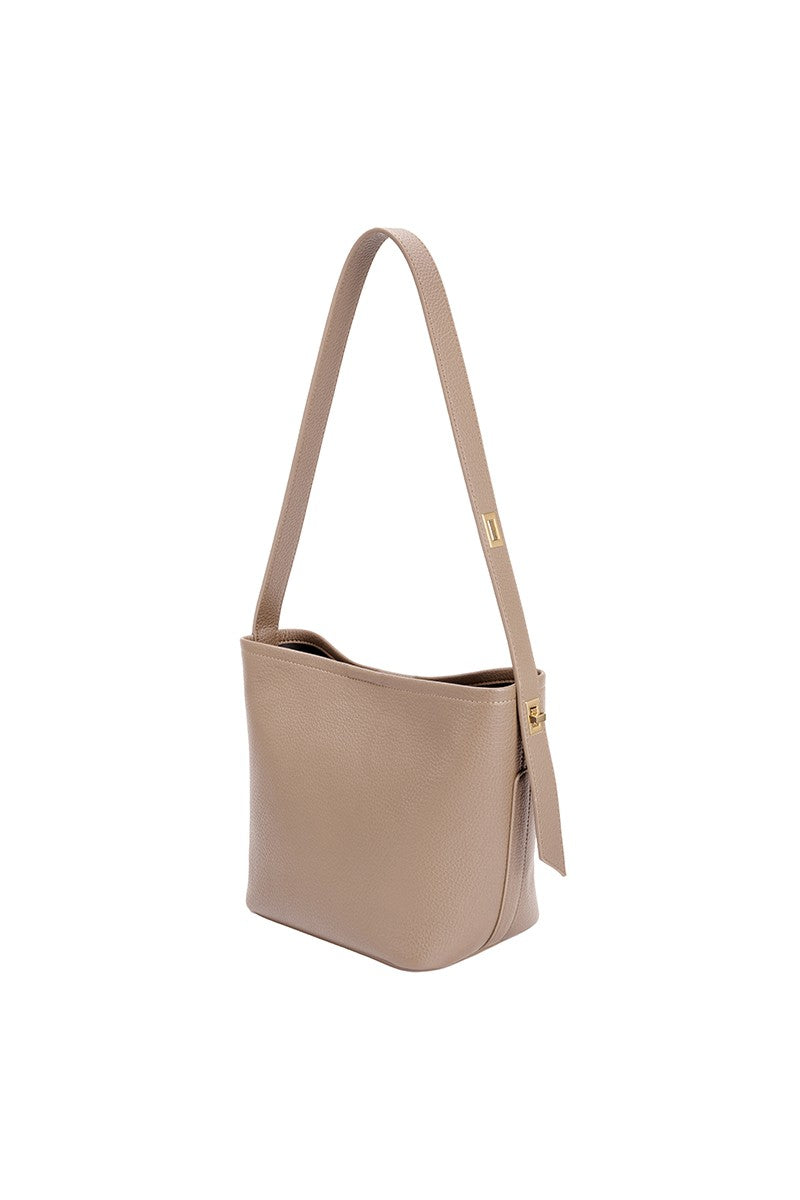 Irina Taupe Recycled Vegan Shoulder Bag | Collective Request 