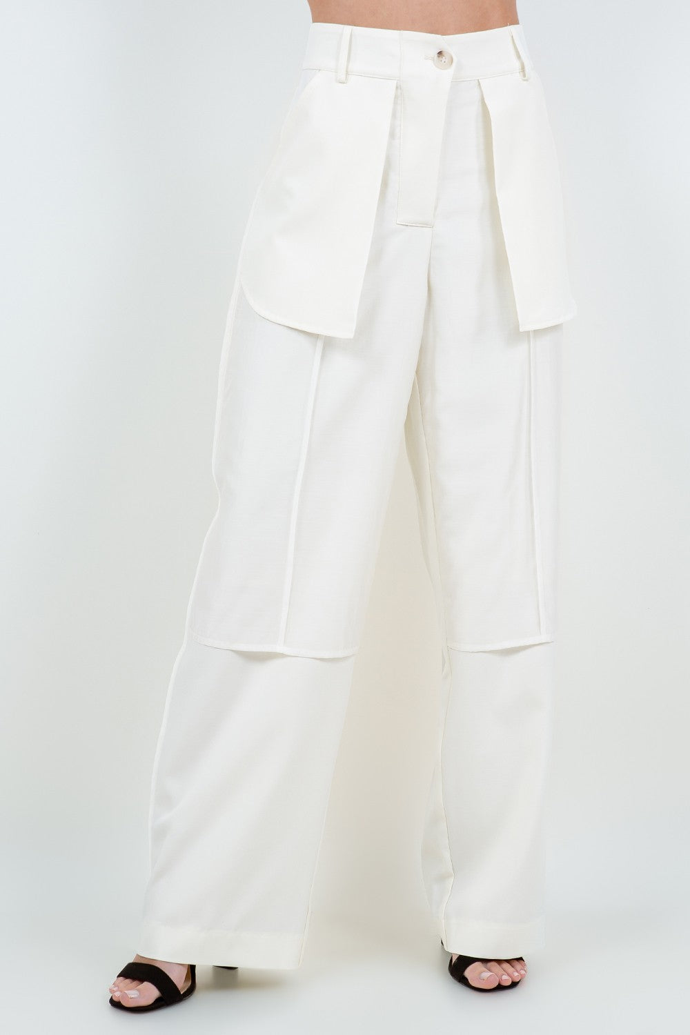 Cream Pocket Detail Pants | Collective Request 