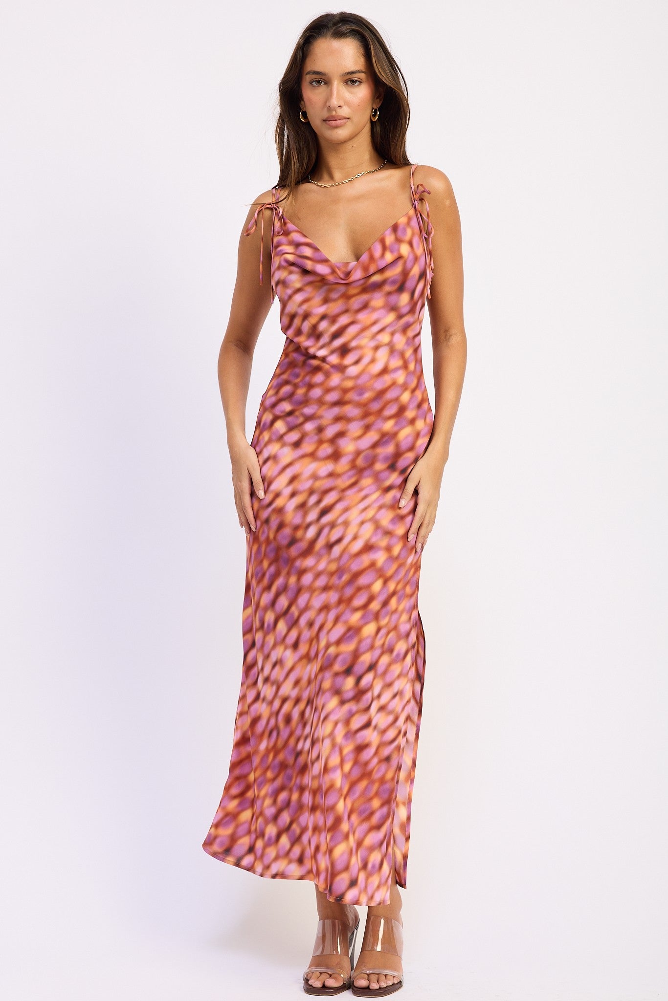 polyester silk dress Colette by Daphne CL5283 Polyester Silk Charmeuse Dress