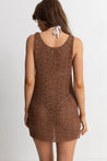 Maddie Knit Scoop Neck Mini Dress Chocolate | Collective Request 