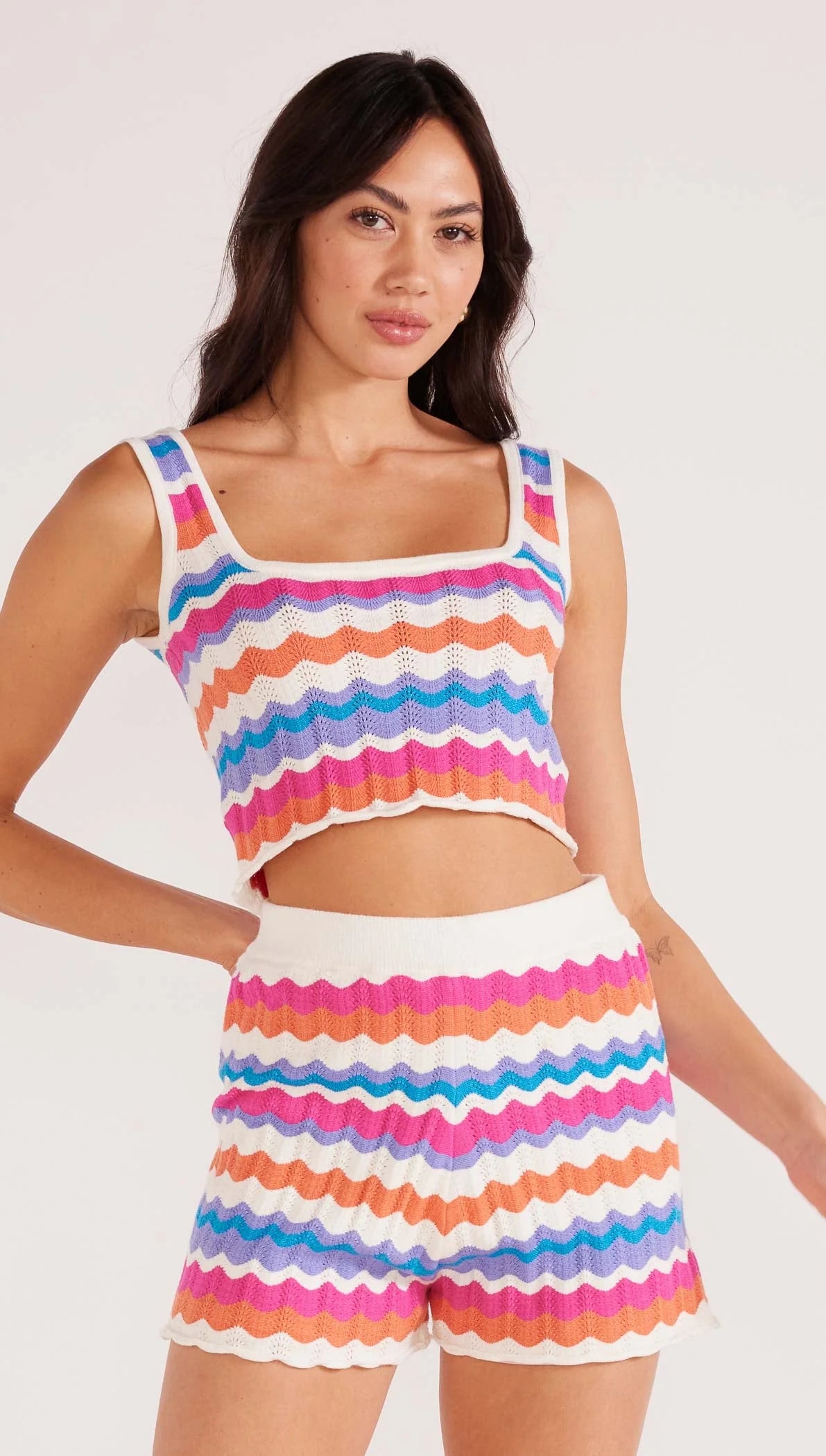MINKPINK Wilma Pointelle Knit Short| Collective Request 