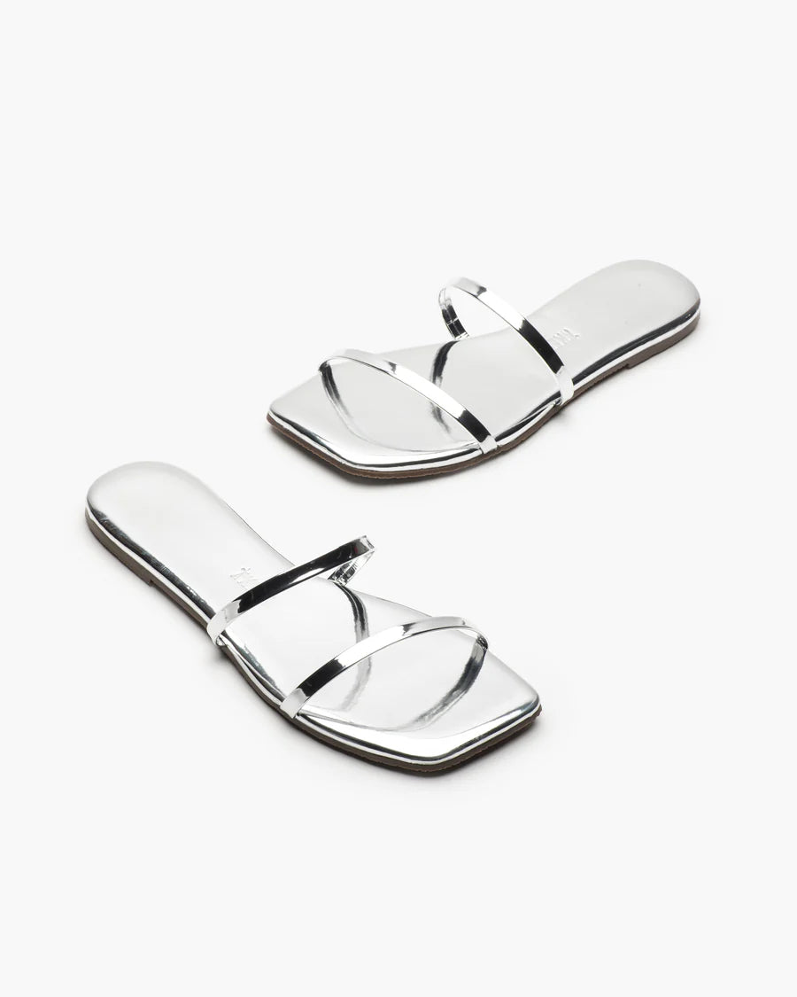 TKEES Square Toe Gemma Mirror Chrome | Collective Request 