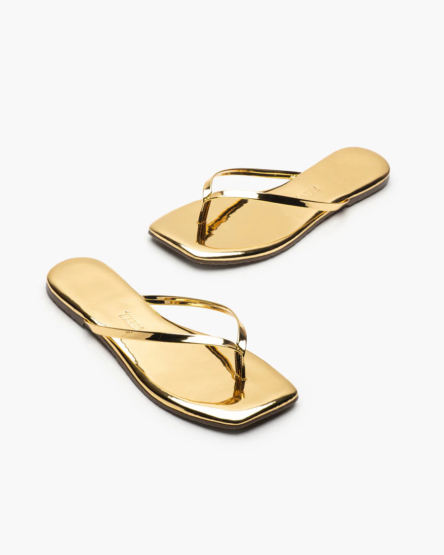 TKEES Square Toe Lily Mirror Gold | Collective Request 