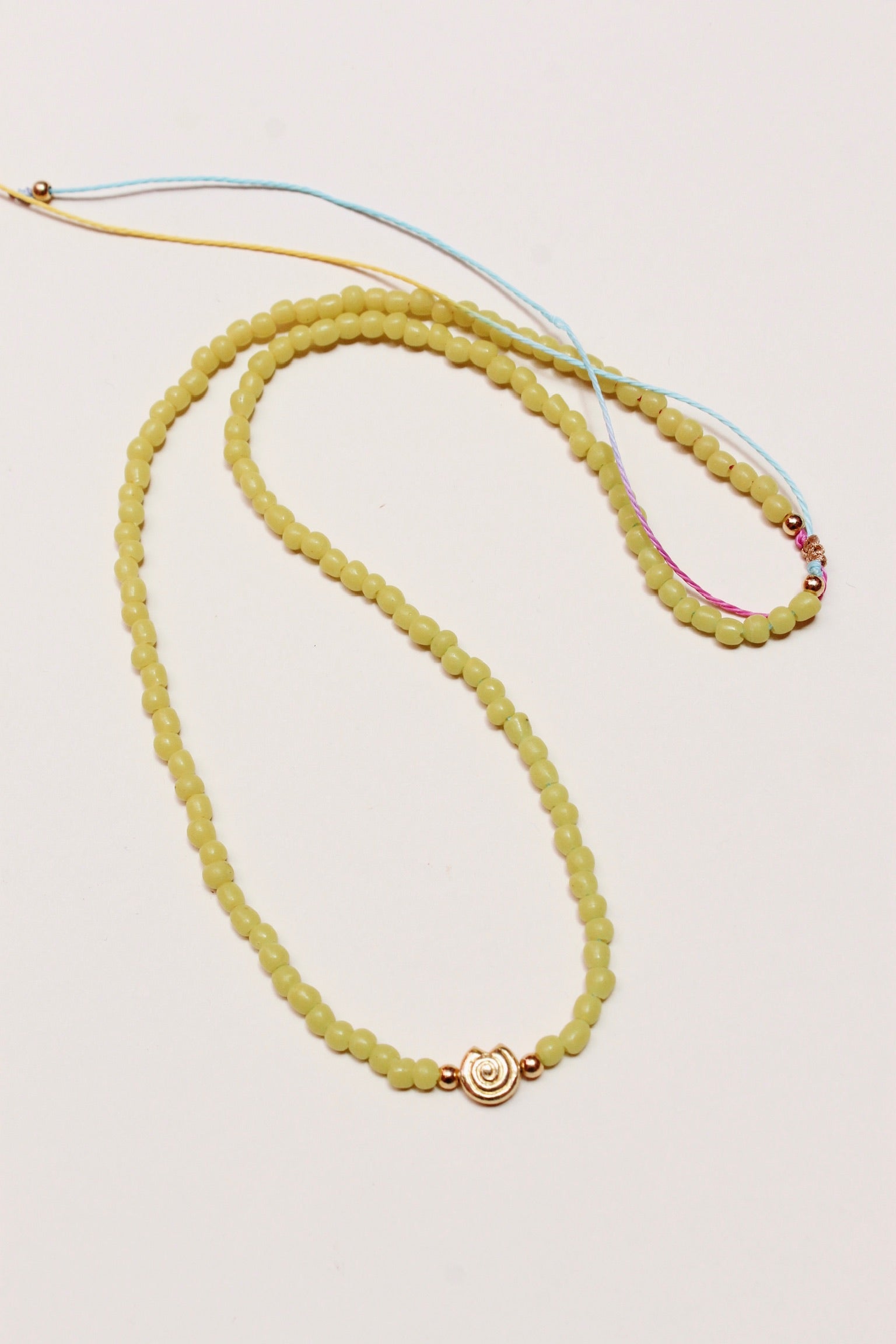 Yellow Gemstone Long Necklace