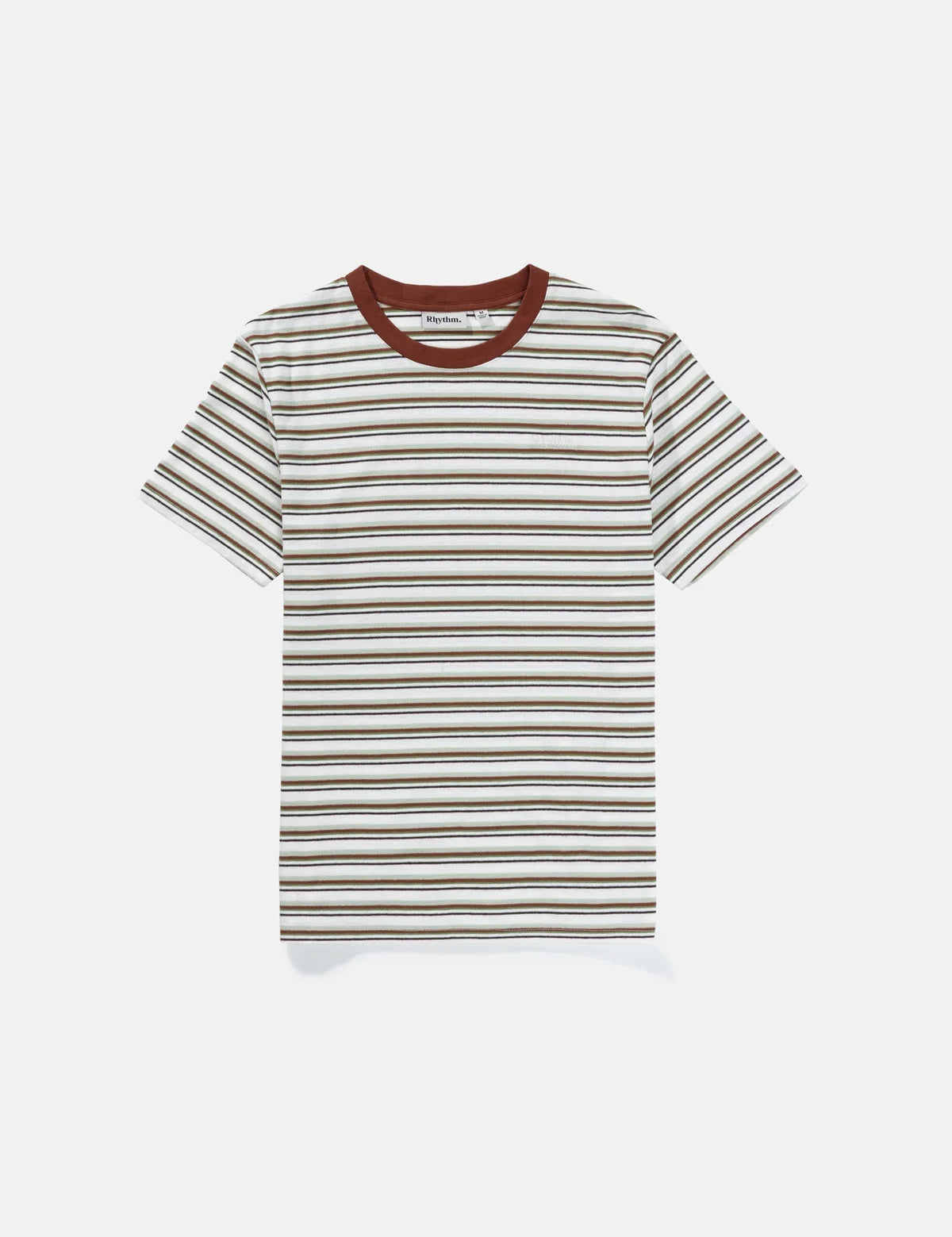 Everyday Stripe Ss T Shirt Natural | Men Collective