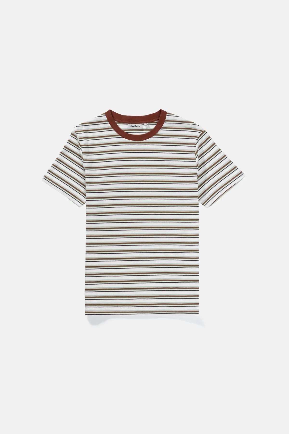 Everyday Stripe Ss T Shirt Natural | Men Collective