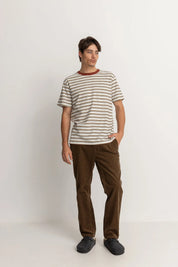 Everyday Stripe Ss T Shirt Natural | Men Collective