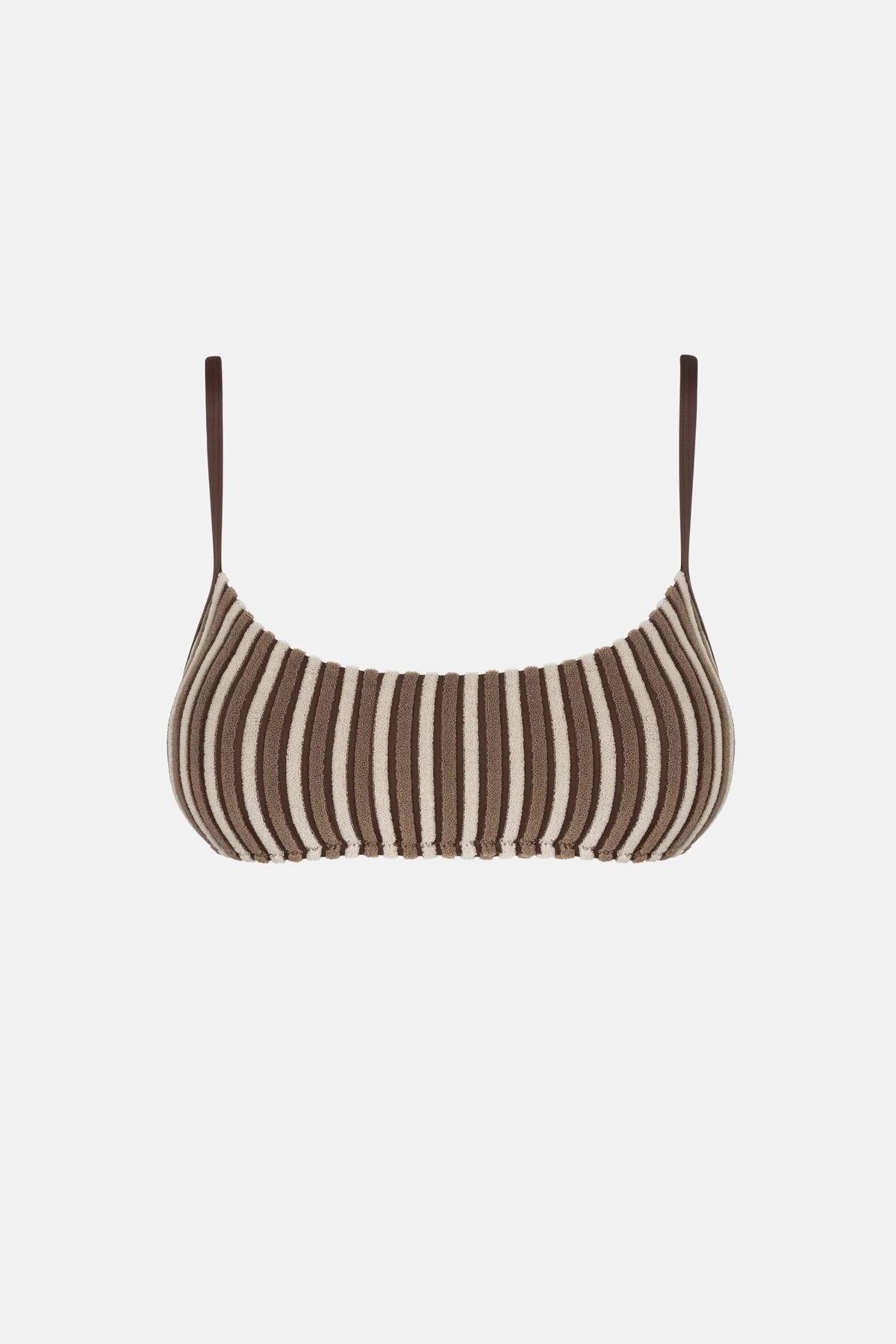 Terry Sands Stripe Crop Top Cocoa | Collective Request 