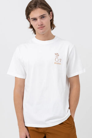 Rhythm Day Off Vintage Ss T-Shirt White | Men Collective 