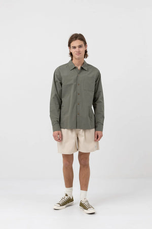 Rhythm Essential Ls Shirt Moss