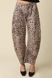 Elsie Leopard Barrel Pants