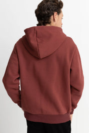 Heavyweight Fleece Hood Brick | Men Collective