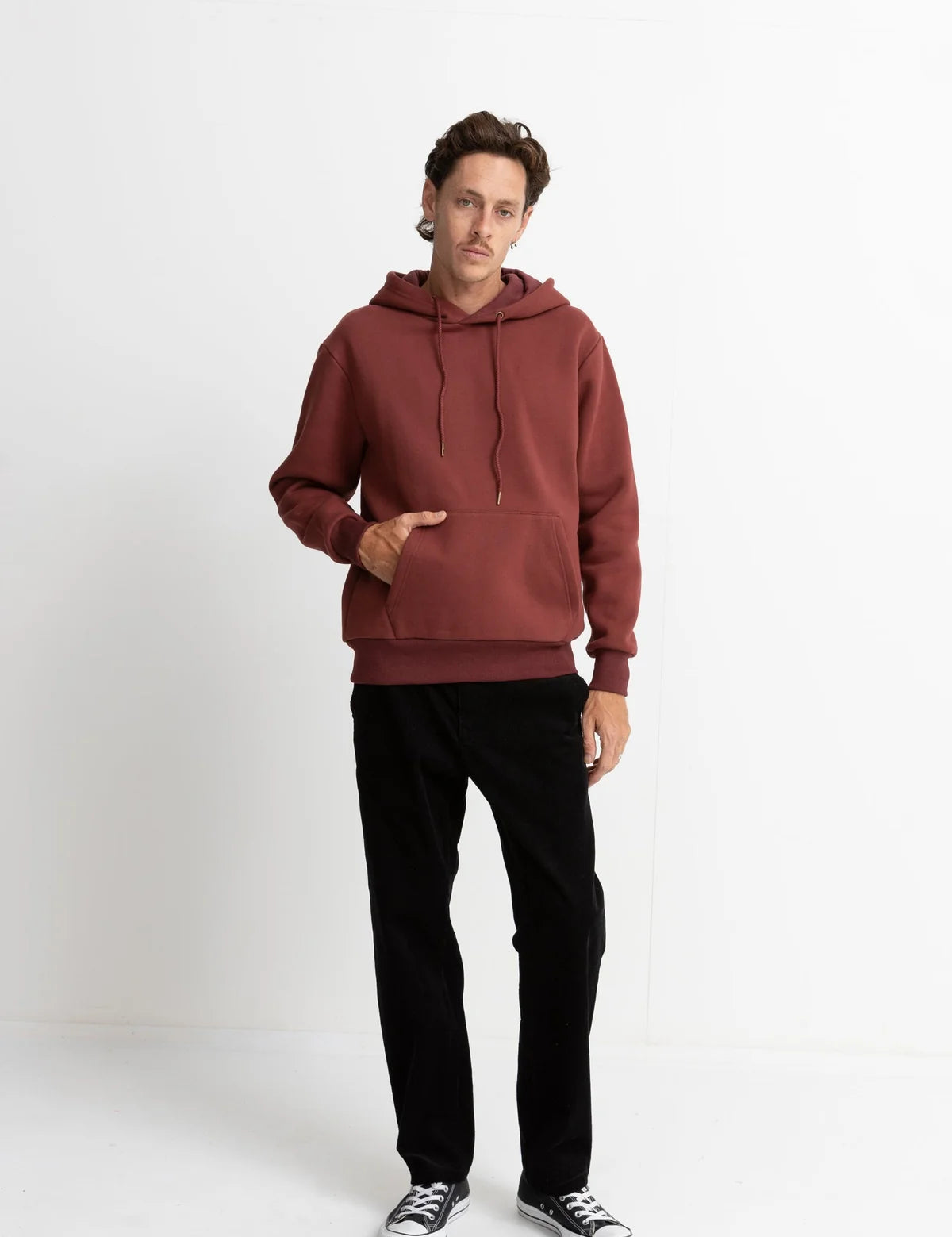 Heavyweight Fleece Hood Brick | Men Collective