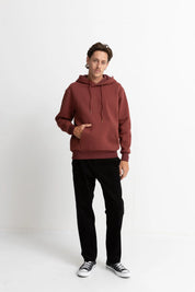 Heavyweight Fleece Hood Brick | Men Collective