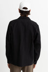 Textured Linen Ls Shirt Black | Men Collective