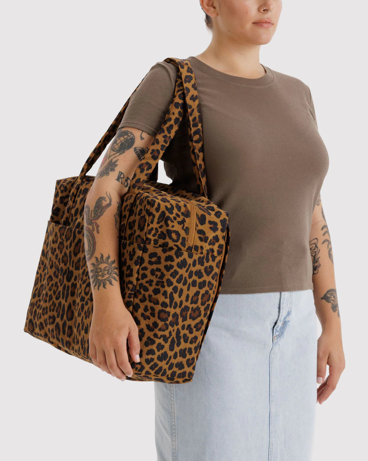 Baggu Cloud Carry On-Leopard