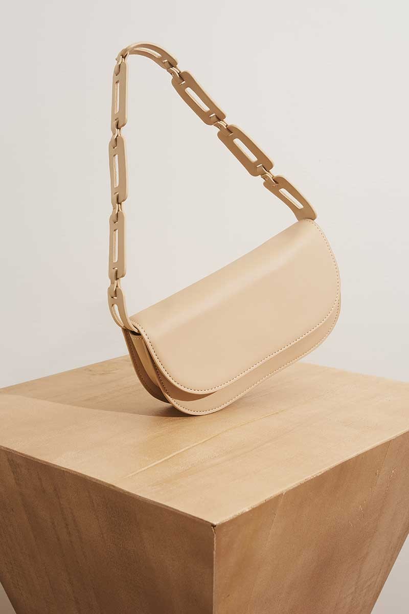 Inez Bone Recycled Vegan Shoulder Bag