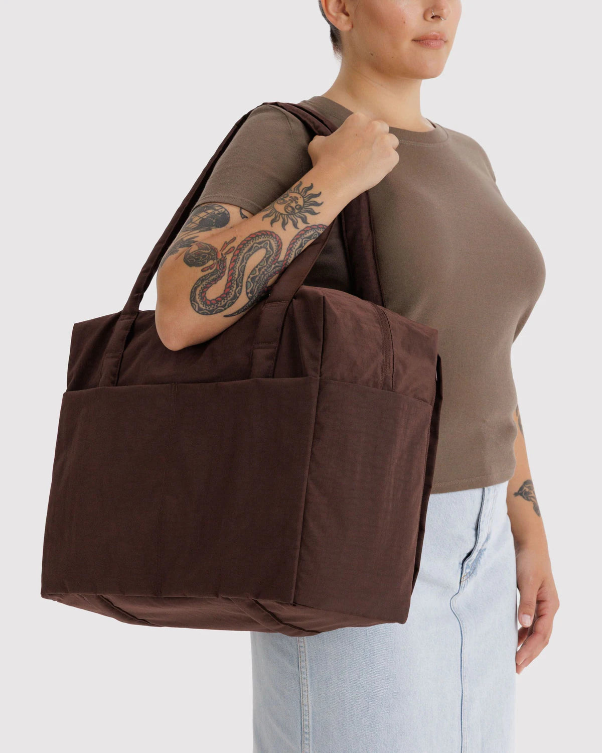 Baggu Cloud Carry On-Coffee