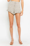 Grey Leopard Drawstring Shorts | Collective Request 