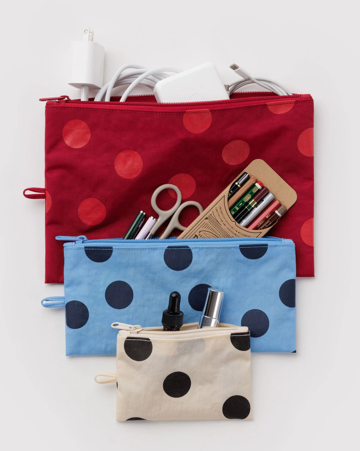 BAGGU Polka Dot Flat Pouch Set
