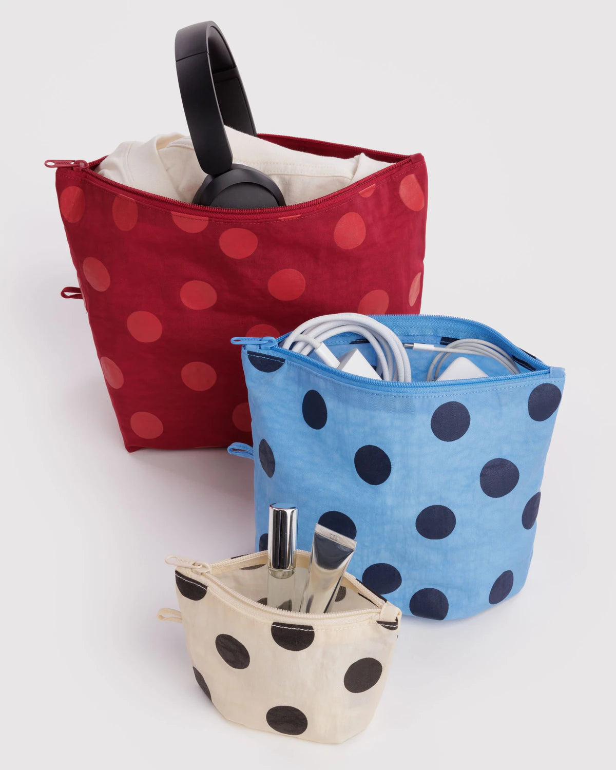 BAGGU Polka Dot Go Pouch Set