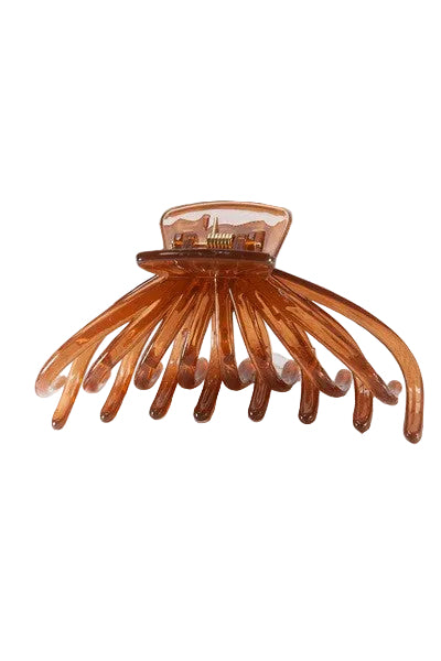 Brown Acetate Jumbo Oval Hair Claw Clips