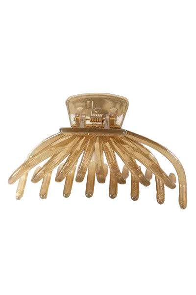 Tan Acetate Jumbo Oval Hair Claw Clips