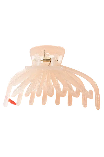 Ivory Acetate Jumbo Oval Hair Claw Clips