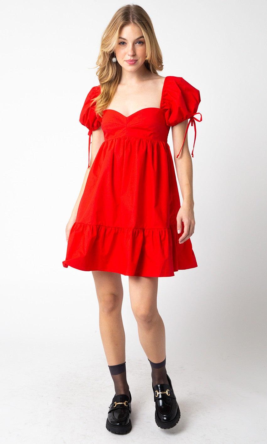 Red Baby Doll Dress