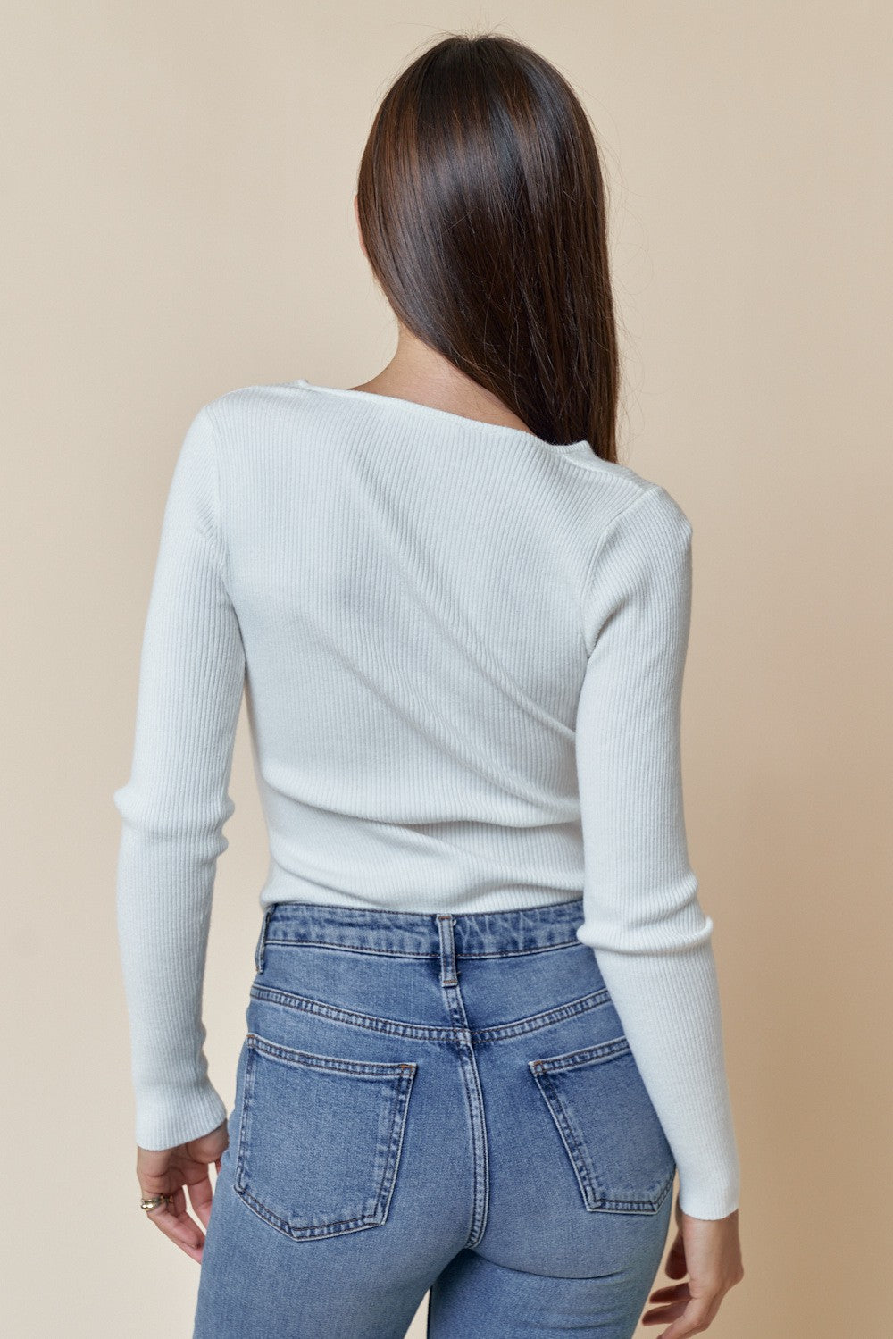 Cut Out Rosette trim Sweater Top | Collective Request 