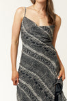Snake Print Cowl Neck Slinky Midi Dress | Collective Request 