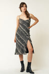 Snake Print Cowl Neck Slinky Midi Dress | Collective Request 