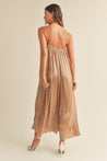 Mocha Sleeveless Pleated Jumpsuit | Collective Request 