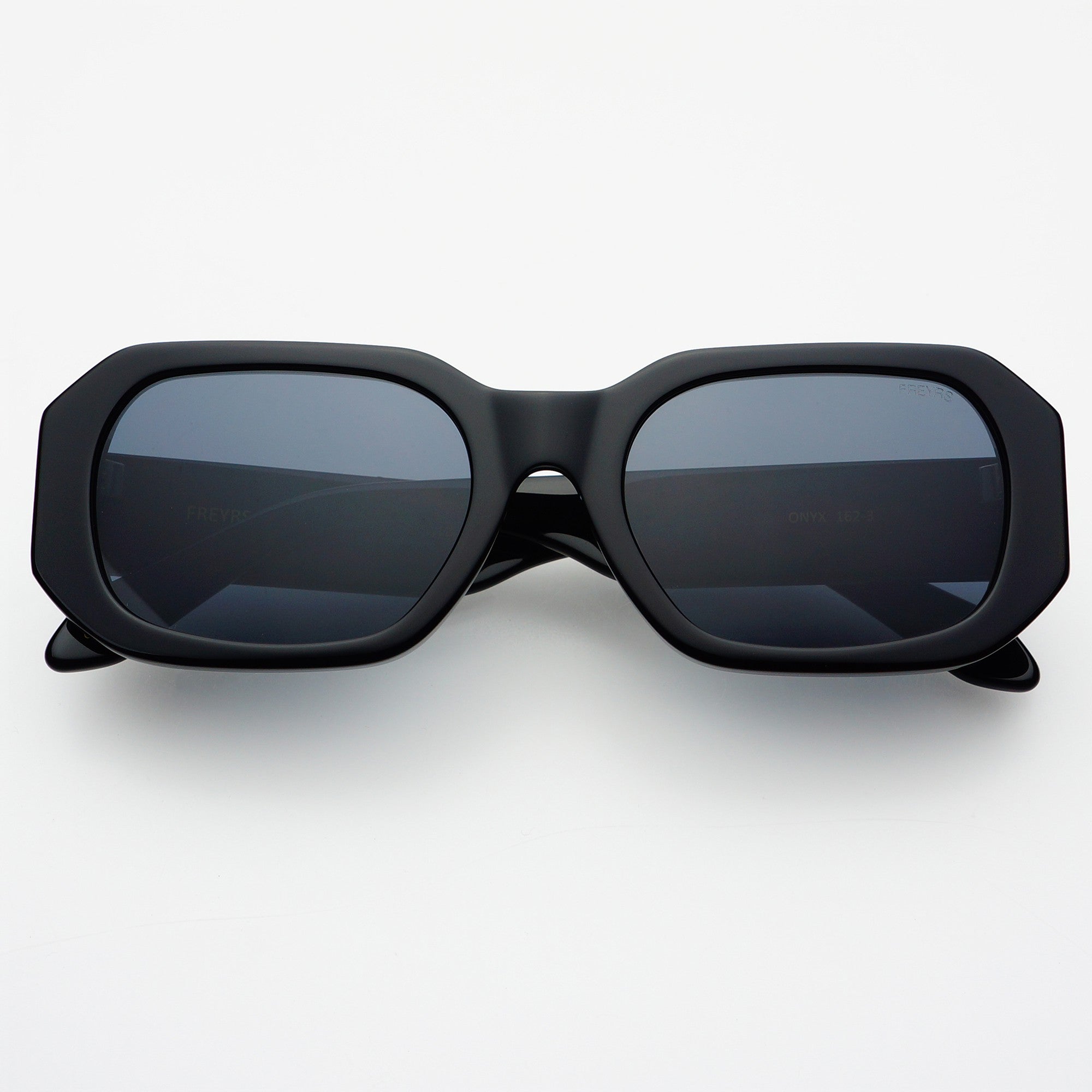 Onyx Unisex Rectangular Acetate Sunglasses
