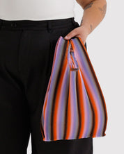 BAGGU Pleated Baggu- Gradient Stripe Poppy & Lilac