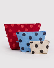 BAGGU Polka Dot Go Pouch Set