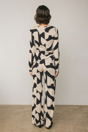 Abstract Terrace Pull On Pants