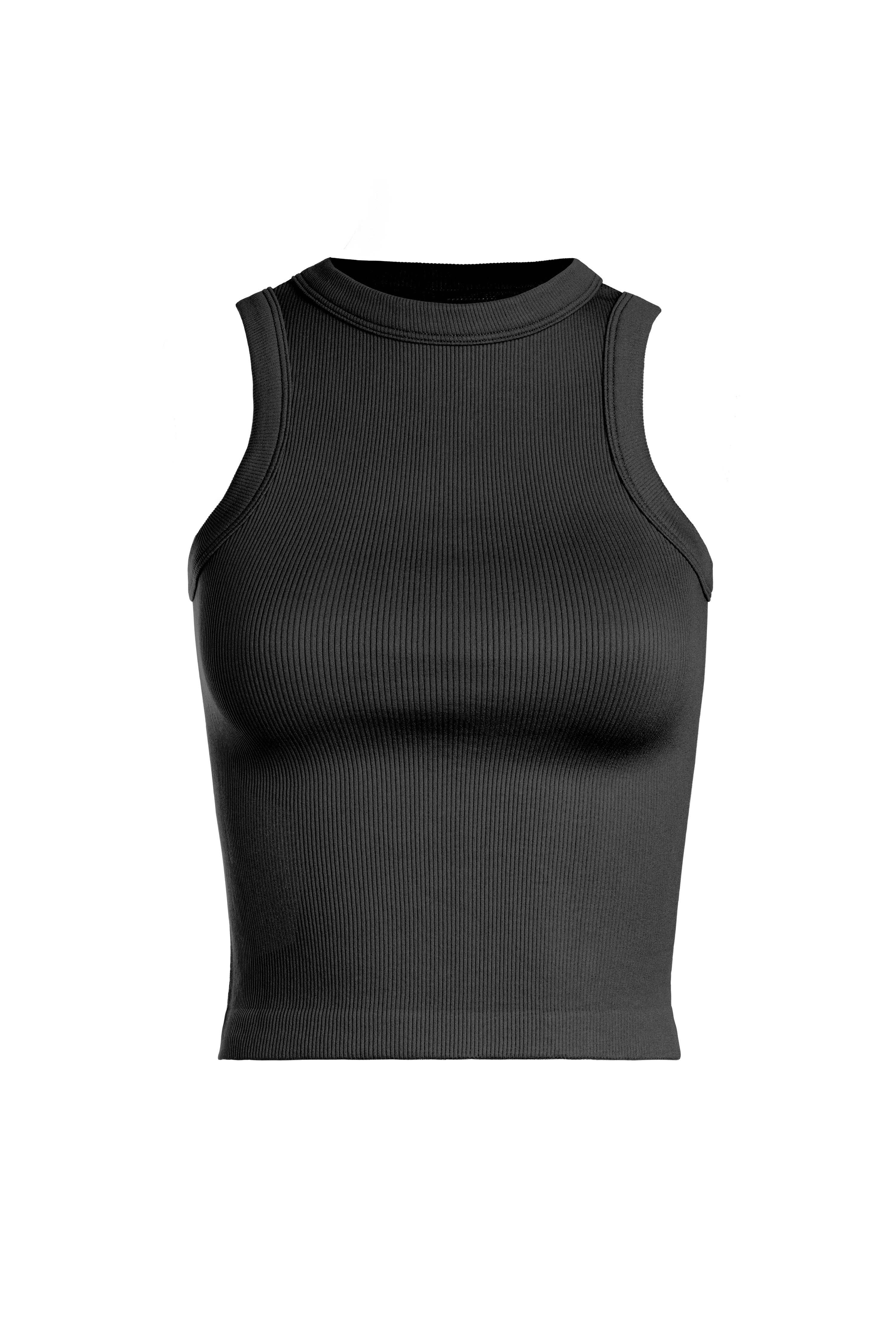 Black Ribbed Basic Tank | Collective Request 
