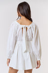 Off White Long Sleeve Flare Romper | Collective Request 