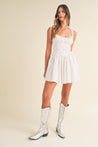 White Bustier Poplin Mini Dress | Collective Request 