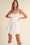 White Bustier Poplin Mini Dress | Collective Request 