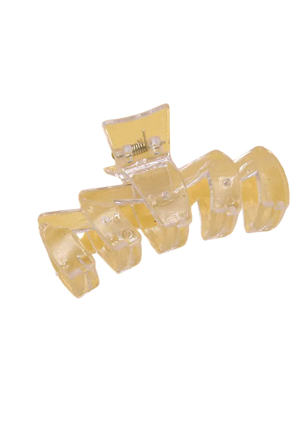 Clear Premium Zigzag Hair Claw Clips