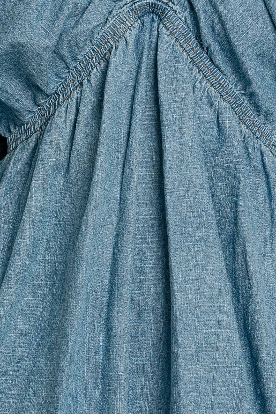 Denim Ballon Sleeve Dress