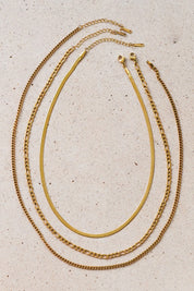 18k Non-tarnish Stainless Steel Chain Necklace Set