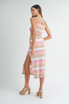 Color Block Striped Knit Top & Midi Skirt Set | Collective Request 