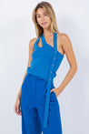 Electric Blue Asymmetrical Tank Top | Collective Request 